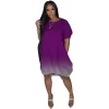 2025 Plus Size Gradient Summer Dress - European & American Style